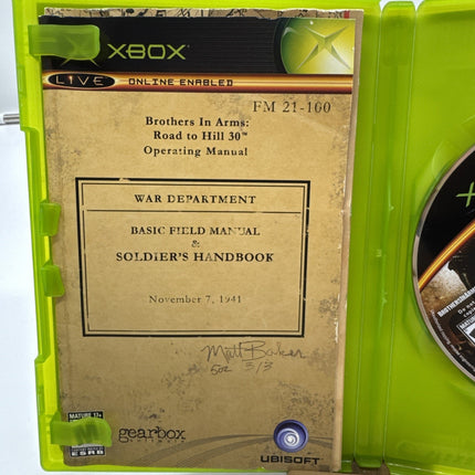 Brothers In Arms Road To Hill 30 (Original Xbox) CIB COMPLETE w/ MAP & TESTED