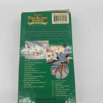 Disney Sing Along Songs Very Merry Christmas Song Vol. 8 VHS 1997 - Tested Ok