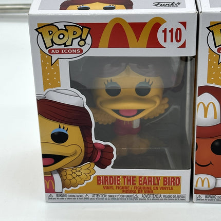Funko Pop! Birdie Early Bird McDonalds #110 Fireman McNugget #112 - NIB