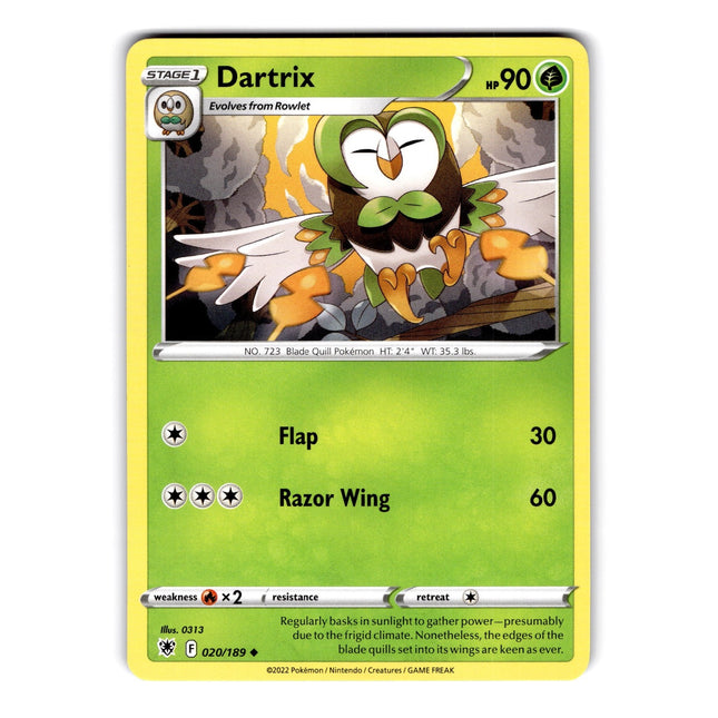 Dartrix Uncommon SWSH10: Astral Radiance 020/189 NM