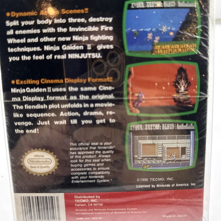 1990 NINTENDO NES TECMO NINJA GAIDEN II DARK SWORD OF CHAOS CIB HIGH GRADE