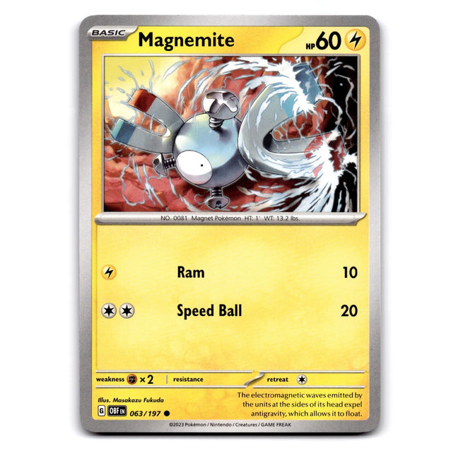 Magnemite Common SV03: Obsidian Flames 063/197 NM