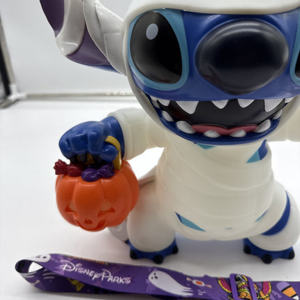 2025 Disney Parks Stitch GLOW IN THE DARK Mummy Halloween Popcorn Bucket NEW