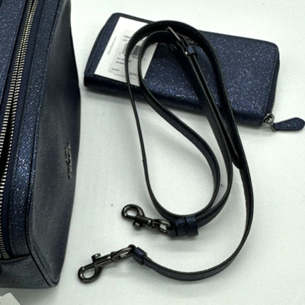 Coach purse Blue Stardust glitter Jes Crossbody with wallet H1992-F88011