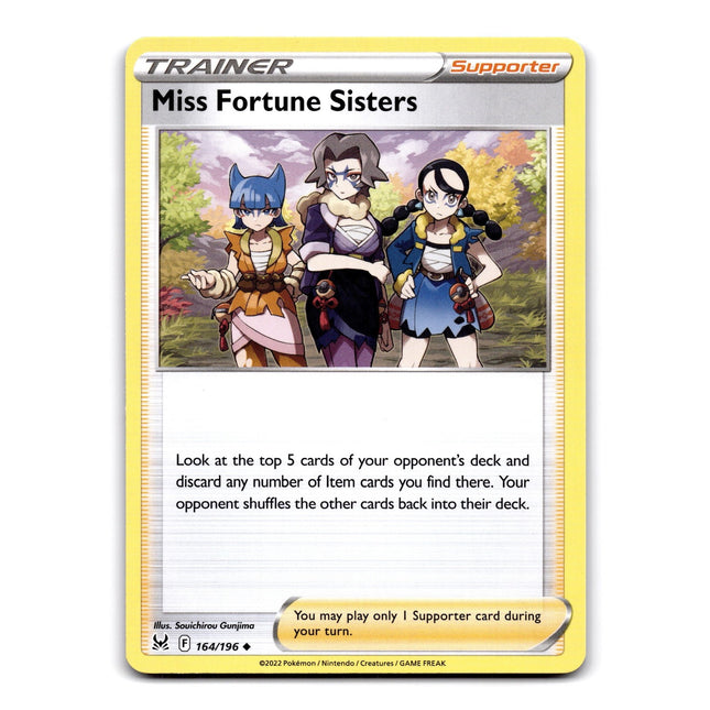 Miss Fortune Sisters Uncommon SWSH11: Lost Origin 164/196 NM