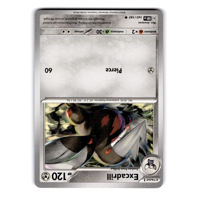 Excadrill Uncommon SV03: Obsidian Flames 147/197 NM
