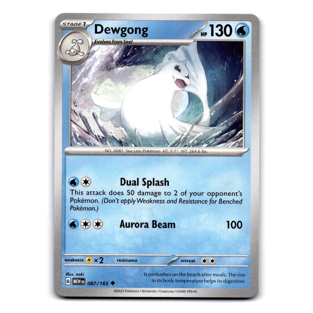 Dewgong Uncommon SV: Scarlet & Violet 151 087/165 NM