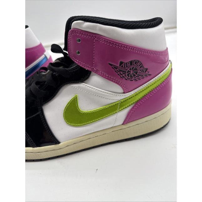 Size 13 - Air Jordan 1 SE Mid Cyber Active Fuchsia Pink Green