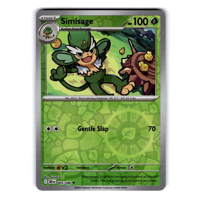 Simisage Uncommon SV: Black Bolt 005/086 NM