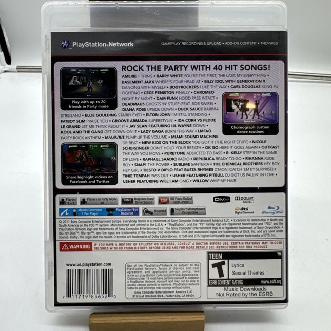 EVERYBODY DANCE Playstation 3 PS3 Complete CIB w/ Box, Manual Good