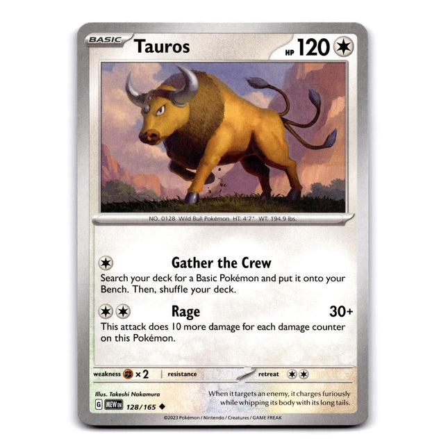 Tauros Uncommon SV: Scarlet & Violet 151 128/165 NM