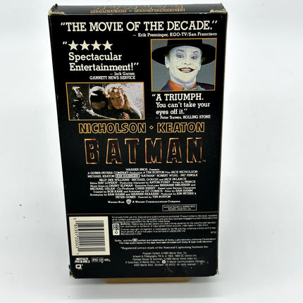 Batman (1989) VHS Michael Keaton, Jack Nicholson, Tim Burton