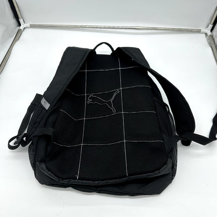 Black PUMA Backpack With two Side Drink Pockets, perfect gym bag, White Emblem