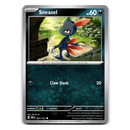Sneasel Common SV: Prismatic Evolutions 061/131 NM