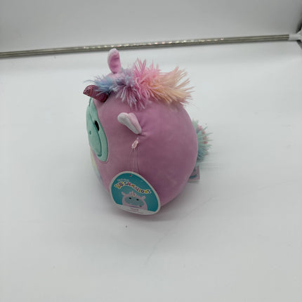 Squishmallows Kellytoy Soft 7½" Pillow Plush Hank Hippo in Pink Unicorn Costume