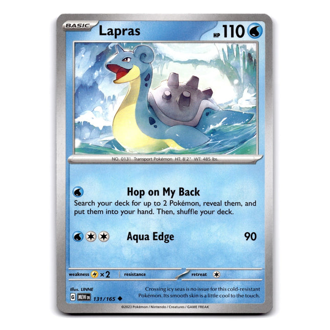Lapras Uncommon SV: Scarlet & Violet 151 131/165 NM