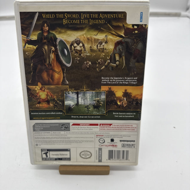 Lord of the Rings: Aragorn's Quest - Nintendo Wii - Complete w/ Manual - Tested