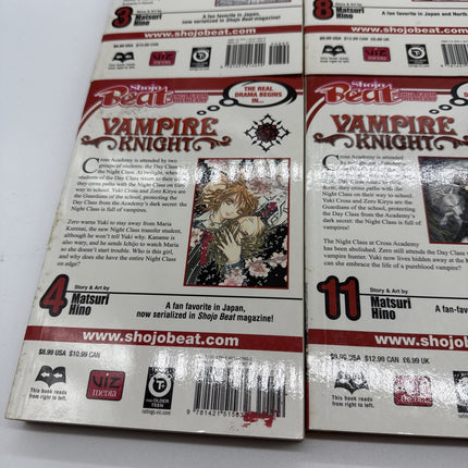 Vampire Knight Manga Lot Vol 3, 4, 8, 9, 11, 12 English Shojo Beat