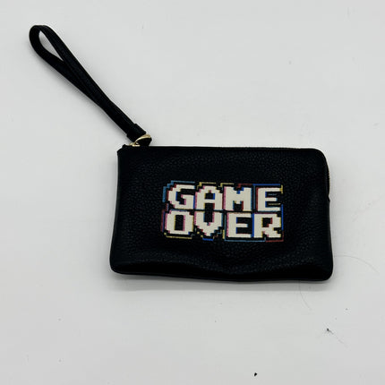 Coach Women's Corner Zip Wristlet Leather Wallet w/ Pac-Man Game Over - F73399