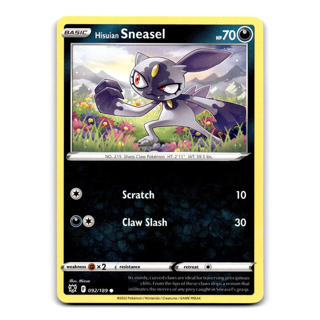 Hisuian Sneasel Common SWSH10: Astral Radiance 092/189 NM