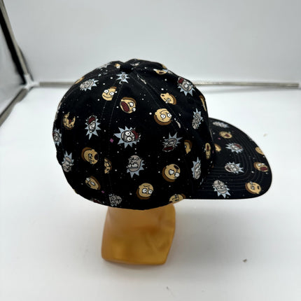 Rick N Morty Print black snapback hat, adjustable bioworld