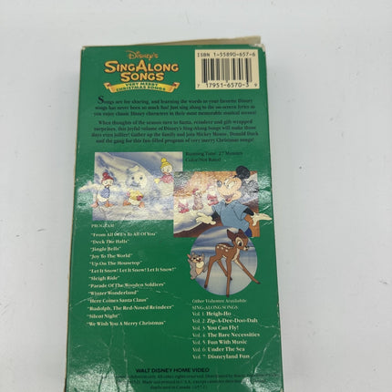 Disney Sing Along Songs Very Merry Christmas Song Vol. 8 VHS 1997 - Tested Ok