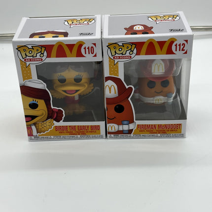 Funko Pop! Birdie Early Bird McDonalds #110 Fireman McNugget #112 - NIB