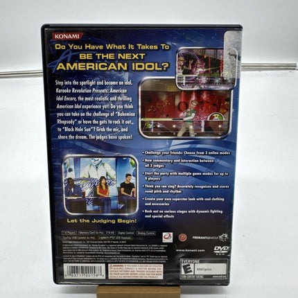 Karaoke Revolution Presents American Idol Encore PS2 Playstation 2 Tested & Work