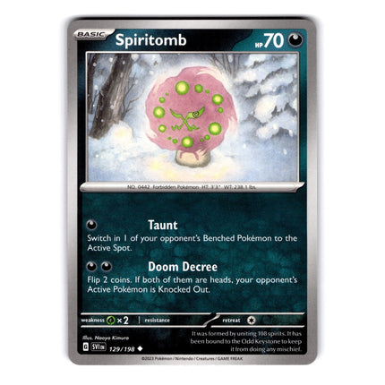 Spiritomb Uncommon SV01: Scarlet & Violet Base Set 129/198 NM