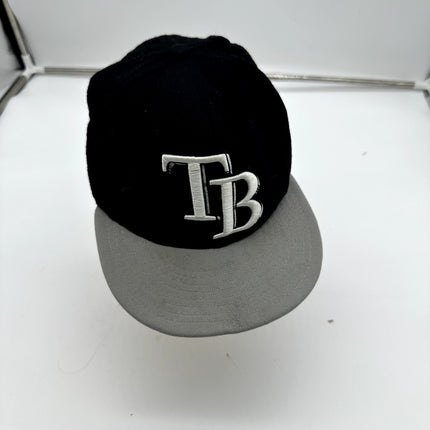 Tampa Bay Rays New Era 59FIFTY Baseball Cap Hat 7 1/4 Blue Made in USA MLB
