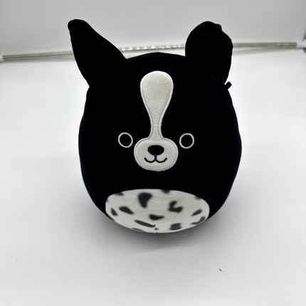 Squishmallow 8" Monty Border Collie Dog Soft Black Spotted Puppy Plush