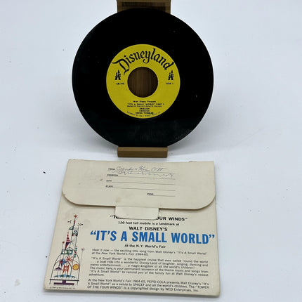 1964 New York World Fair Disney Official Souvenir Record Its a Small World 45rpm