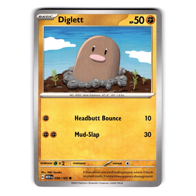 Diglett Common SV: Scarlet & Violet 151 050/165 NM