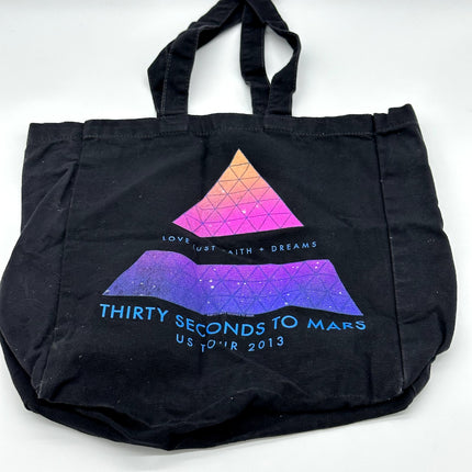 Thirty Seconds To Mars VIP Black Tote Bag US Tour 2013