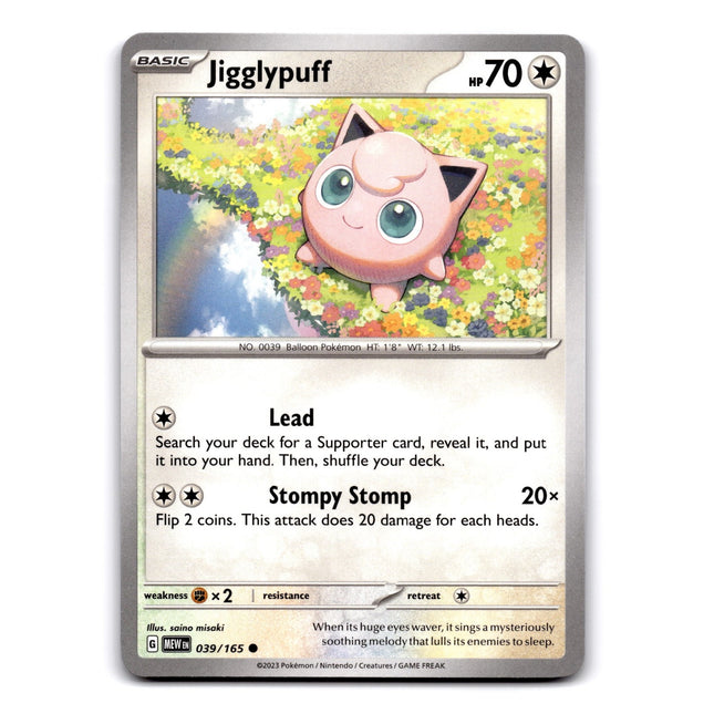 Jigglypuff Common SV: Scarlet & Violet 151 039/165 NM