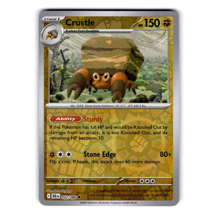 Crustle Uncommon SV: Black Bolt 052/086 NM