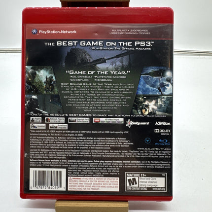 Call of Duty 4 Modern Warfare (Sony PlayStation 3, 2010) PS3 CIB Complete Manual