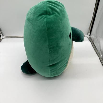 Squishmallows 16” Selassi Emerald Green Platypus Fuzzy White Belly Plush