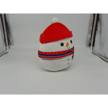 Squishmallows 8" Manny Snowman Festive Scarf Hat Plush 2023