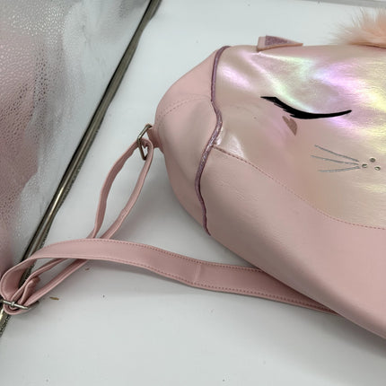 pink princess cat kitty duffle travel bag rainbow zipper