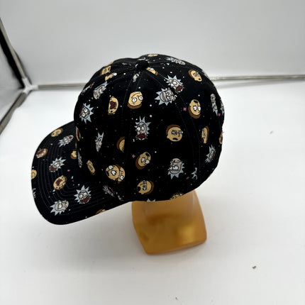 Rick N Morty Print black snapback hat, adjustable bioworld