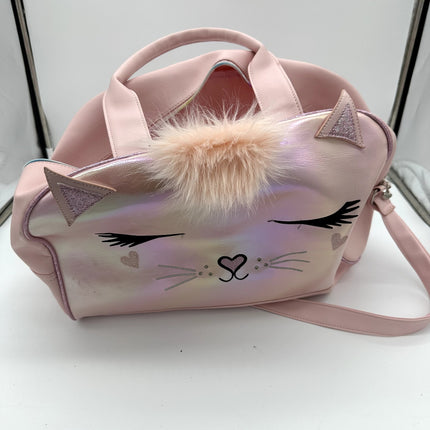 pink princess cat kitty duffle travel bag rainbow zipper