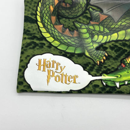 Harry Potter green pencil case with Hungarian horntail dragon on it green