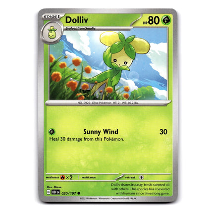 Dolliv Common SV03: Obsidian Flames 020/197 NM