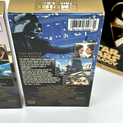 Star Wars Trilogy VHS 3-Tape Boxed Set THX Gold Special Edition 1997