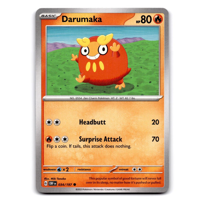Darumaka Common SV03: Obsidian Flames 034/197 NM