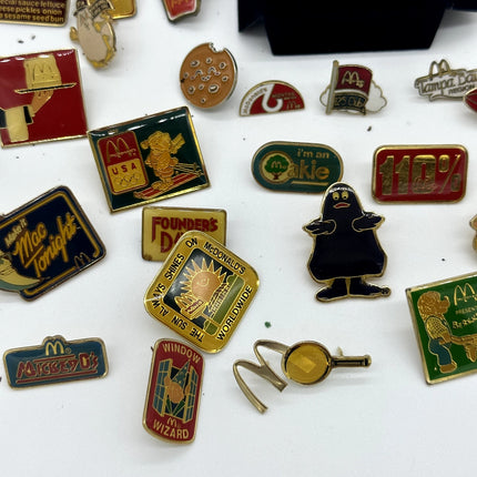 Lot Of 60+ Mcdonalds pins, mcdonalds worker pins, executive pin, and more