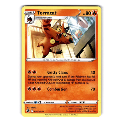 Torracat Uncommon SWSH12: Silver Tempest 031/195 NM