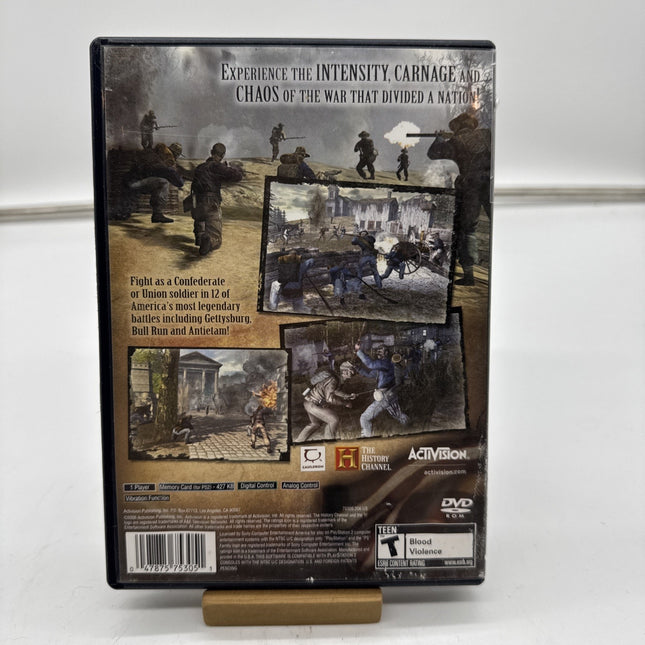 Civil War A Nation Divided History Channel Playstation 2 PS2 Complete CIB Tested