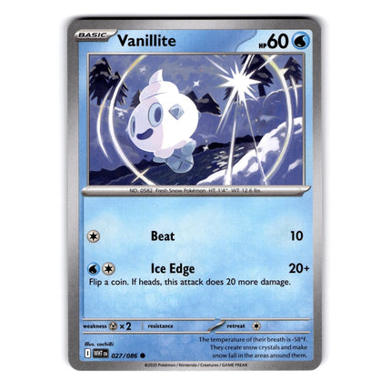 Vanillite Common SV: White Flare 027/086 NM